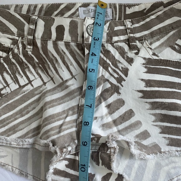 Women Denim Micro Short S Palms Tan Cream Low Rise Denim Jeans Short - Picture 14 of 14